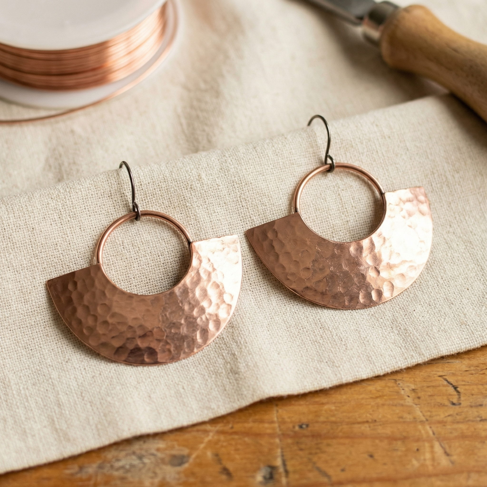 Kolczyki Miedź Zofii – Słońce